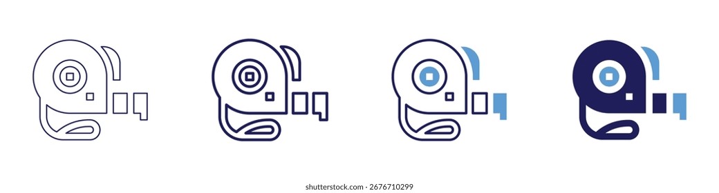 Measure humidity icon in 4 different styles. Thin Line, Line, Bold Line, Duotone. Duotone style. Editable stroke.