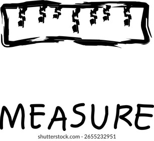 measure icon in doodle style