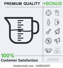 Measure icon graphic elements for your work