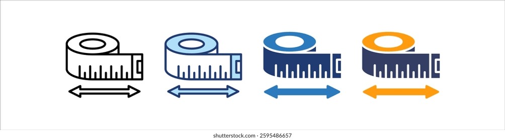 Measure Icon Set Multiple Style Collection