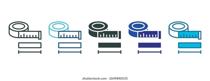 Conjunto de iconos de medida de varios estilos de
