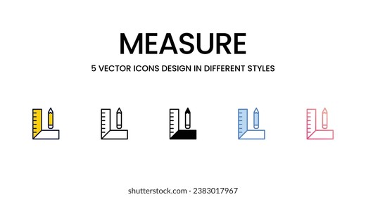 Measure icon. Suitable for Web Page, Mobile App, UI, UX and GUI design.