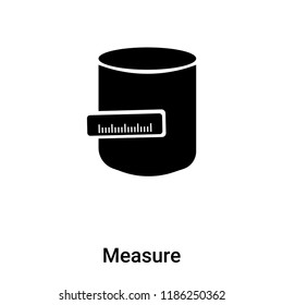 Measure icon vector isolated on white background, logo concept of Measure sign on transparent background, filled black symbol