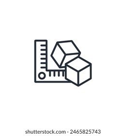 Measure icon. vector.Editable stroke.linear style sign for use web design,logo.Symbol illustration.