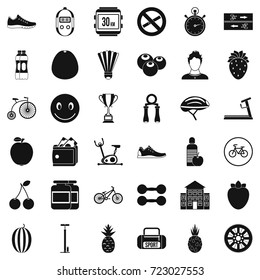 Measure icons set. Simple style of 36 measure vector icons for web isolated on white background