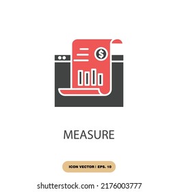 measure icons  symbol vector elements for infographic web