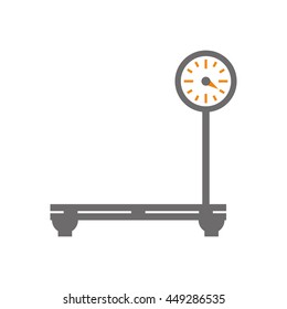 Measure instrument concept represented by weight  icon. isolated and flat illustration 