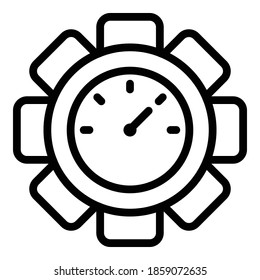 Measure internet speed icon. Outline measure internet speed vector icon for web design isolated on white background