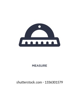 measure isolated icon. Simple element illustration from geometry concept. measure editable logo symbol design on white background. Can be use for web and mobile.