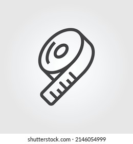 Measure line icon. High quality black outline logo for web site design and mobile apps. Vector illustration on a white background.
