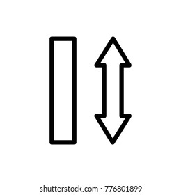 Measure line icon. High quality black outline logo for web site design and mobile apps. Vector illustration on a white background.