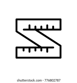 Measure line icon. High quality black outline logo for web site design and mobile apps. Vector illustration on a white background.