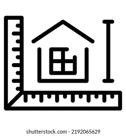 measure line icon vector , home  