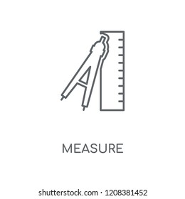 Measure linear icon. Measure concept stroke symbol design. Thin graphic elements vector illustration, outline pattern on a white background, eps 10.
