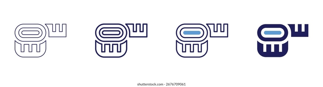 Measure loyalty icon in 4 different styles. Thin Line, Line, Bold Line, Duotone. Duotone style. Editable stroke.
