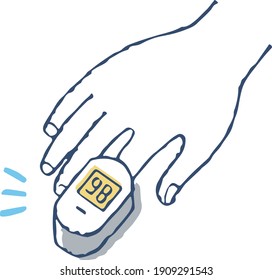 Measure oxygen concentration with a pulse oxygen meter
