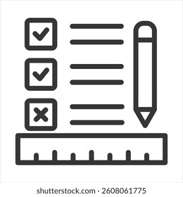 Measure Phase Outline Icon Vector Illustration