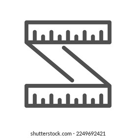 Measure related icon outline and linear vector.