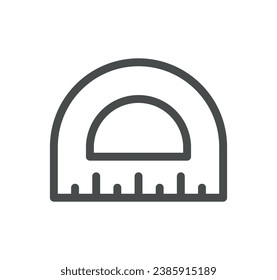 Measure related icon outline and linear vector.