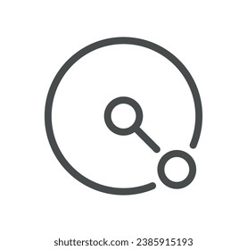 Measure related icon outline and linear vector.
