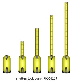 Measure roulette in different length