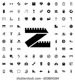 Measure ruler icon illustration isolated vector sign symbol. fitness icons vector set.