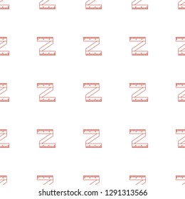 measure ruler icon pattern seamless white background. Editable line measure ruler icon. measure ruler icon pattern for web and mobile.