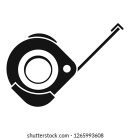 Measure ruler icon. Simple illustration of measure ruler vector icon for web design isolated on white background