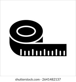 Measure Ruler Icon ,Symbol isolated white background. vector illustration. color editable.