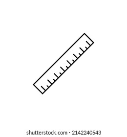 measure ruler line icon. length icon vector illustration on white background