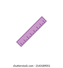 measure ruler line icon. length icon vector illustration on white background