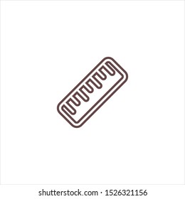 Measure ruler line icon. linear style sign for mobile concept and web design. Ruler outline vector icon. Symbol, logo illustration. Pixel perfect vector graphics