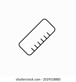 Measure ruler line icon. linear style sign for mobile concept and web design. Ruler and arrow outline vector icon. Symbol, logo illustration. Pixel perfect vector graphics