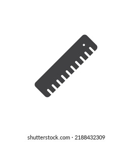Icono de vector de regla de medida. signo plano relleno para concepto móvil y diseño web. Icono de glifo de regla. Símbolo, ilustración del logotipo. Gráficos vectoriales