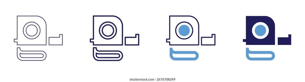 Mide el icono de satisfacción en 4 estilos diferentes. Línea delgada, línea, línea en negrita, duotono. Estilo duotono. Trazo editable.