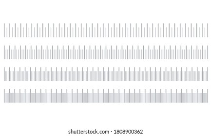 Measure scale set. vector illustration
