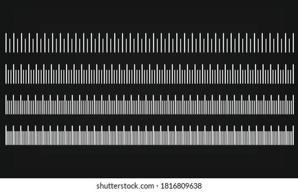 Measure scale set. vector illustration