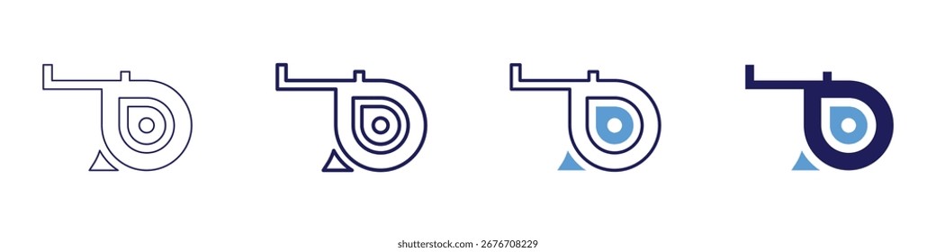 Measure spacing icon in 4 different styles. Thin Line, Line, Bold Line, Duotone. Duotone style. Editable stroke.