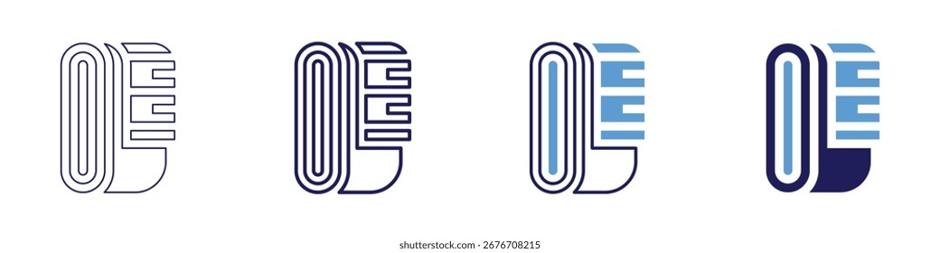 Icono de la especificidad de la medida en 4 estilos diferentes. Línea delgada, línea, línea en negrita, duotono. Estilo duotono. Trazo editable.