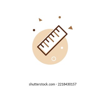 Measure Stroke Line Icon, Measure Stroke Vector illustration