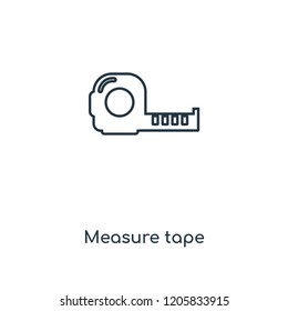 Measure tape concept line icon. Linear Measure tape concept outline symbol design. This simple element illustration can be used for web and mobile UI/UX.
