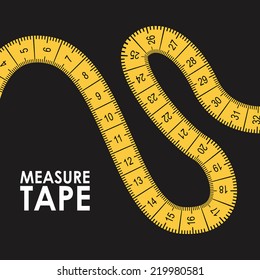 measure tape graphic design , vector illustration