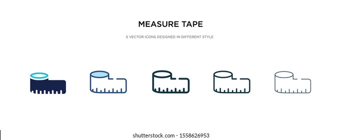 Measure Tape Icon Different Style Vector Stock Vector (Royalty Free