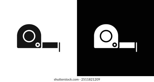 icono de cinta métrica colección de conjunto de relleno plano