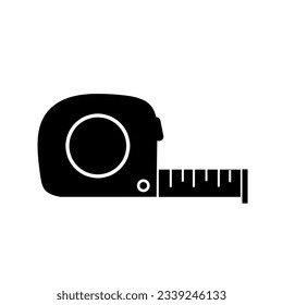 Measure tape icon. Meter, length, metric, size concept for app and web. Vector illustration.