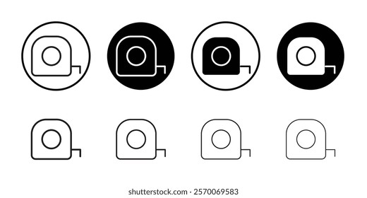 measure tape icon Outline vector for web ui