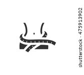 Measure tape icon in single color. Body woman girl fashion beauty diet healthy lifestyle