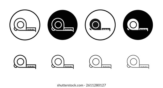 measure tape icon Thin line art collection