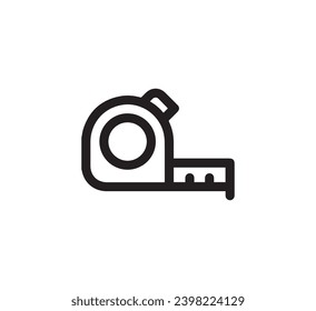 Measure Tape icon vector. Linear style sign for mobile concept and web design. Measure Tape symbol illustration. Pixel vector graphics - Vector.