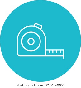Measure Tape line circle icon vector image. Can also be used for web apps, mobile apps and print media.